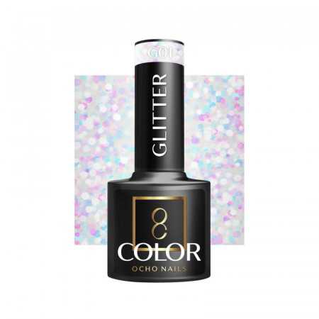 OCHO NAILS Lakier hybrydowy glitter G01 -5 g 