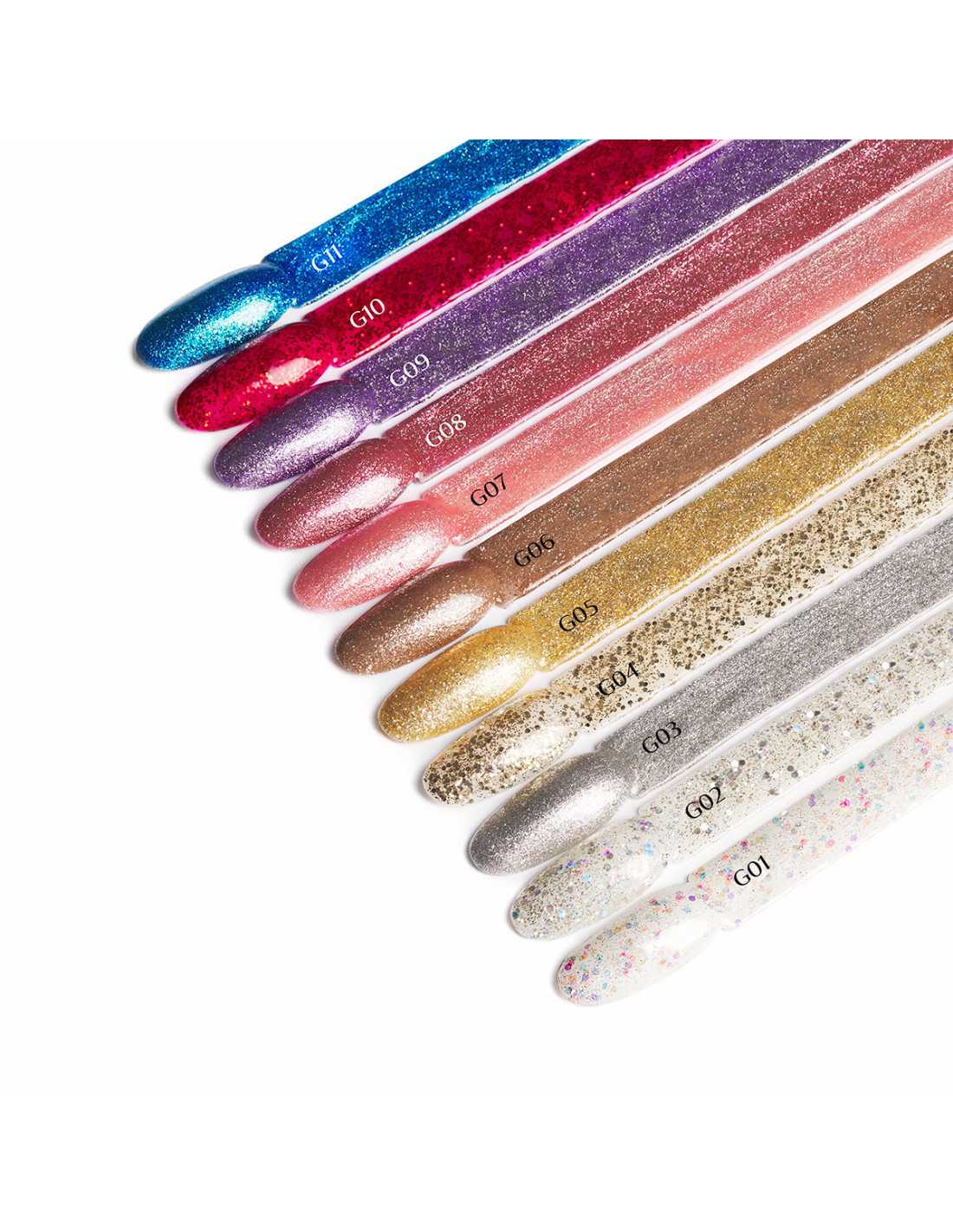 OCHO NAILS Glitzer-Gel-Nagellack G02 -5g
