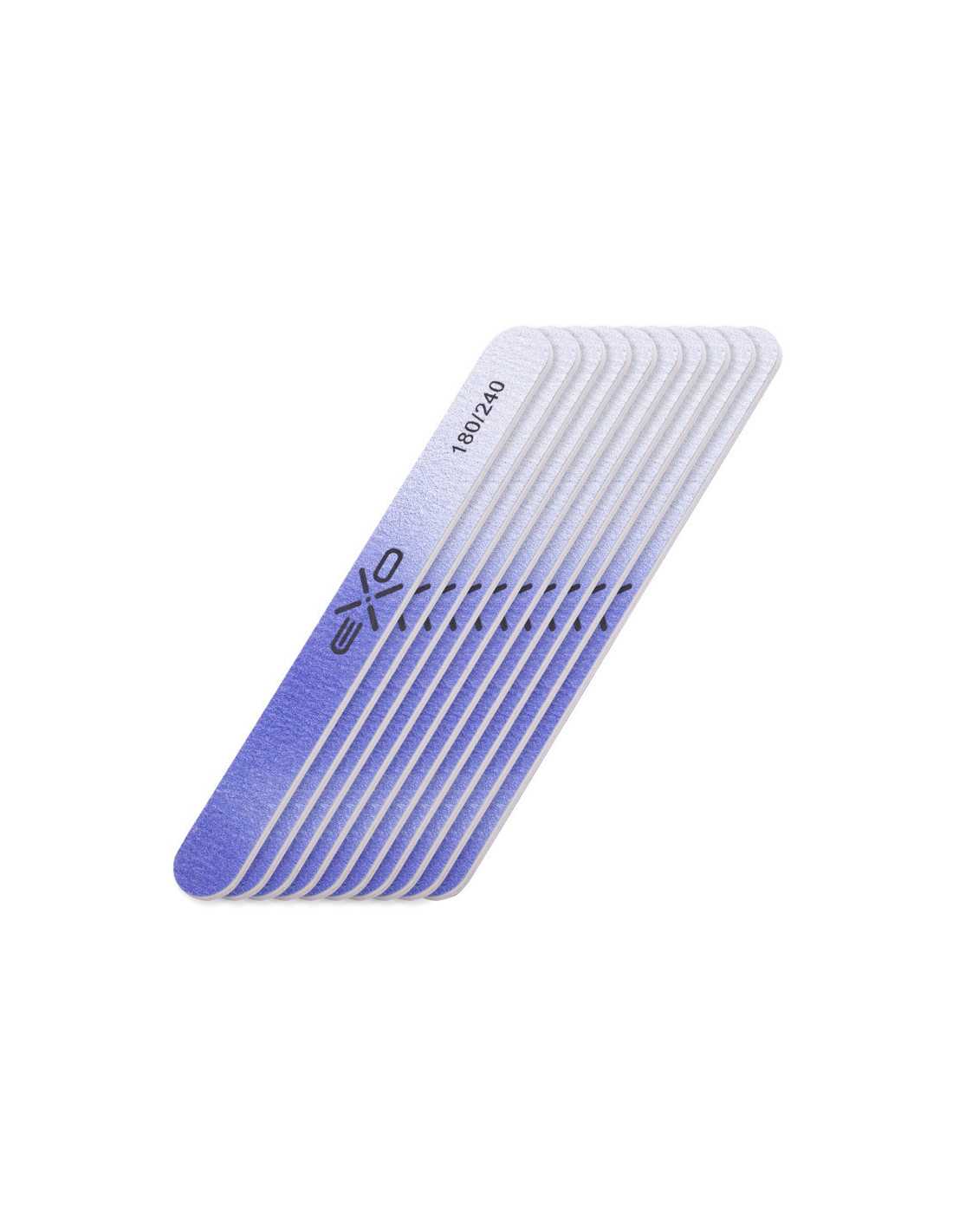 Exo 180/240 Straight Nail File 10 Pieces Color
