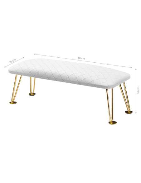 Support manucure 6-M pique blanc doré