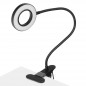 Črna LED namizna svetilka s kačjim obročem