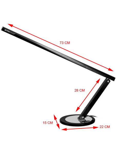 Slim black led desk lamp 