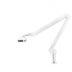 LED werkplaatslamp Elegante 801-s met witte standaard bankschroef