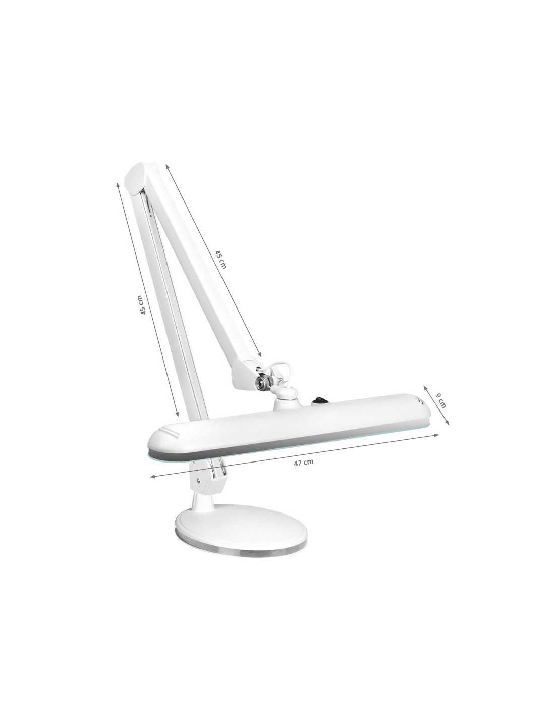 Lampe d'atelier led Elegante 801-s avec base blanche standard