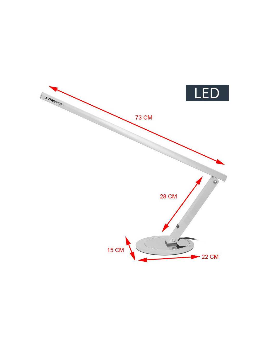 Slim LED aluminum desk lamp