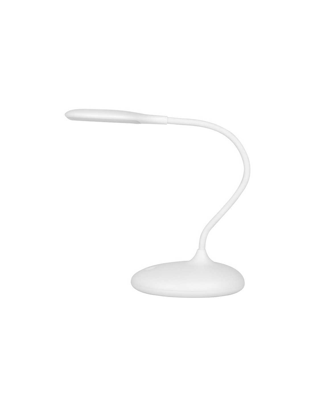 LED-Schlangenringlicht auf weißem Schreibtisch