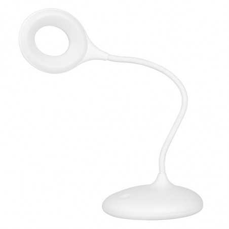 Ring led lamp snake on the desk white