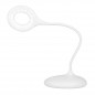 Anillo de lámpara LED serpiente en el escritorio blanco