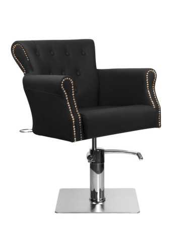 Sillón de peluquería acolchado alberto negro 