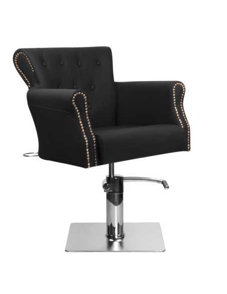 Sillón de peluquería acolchado alberto negro 
