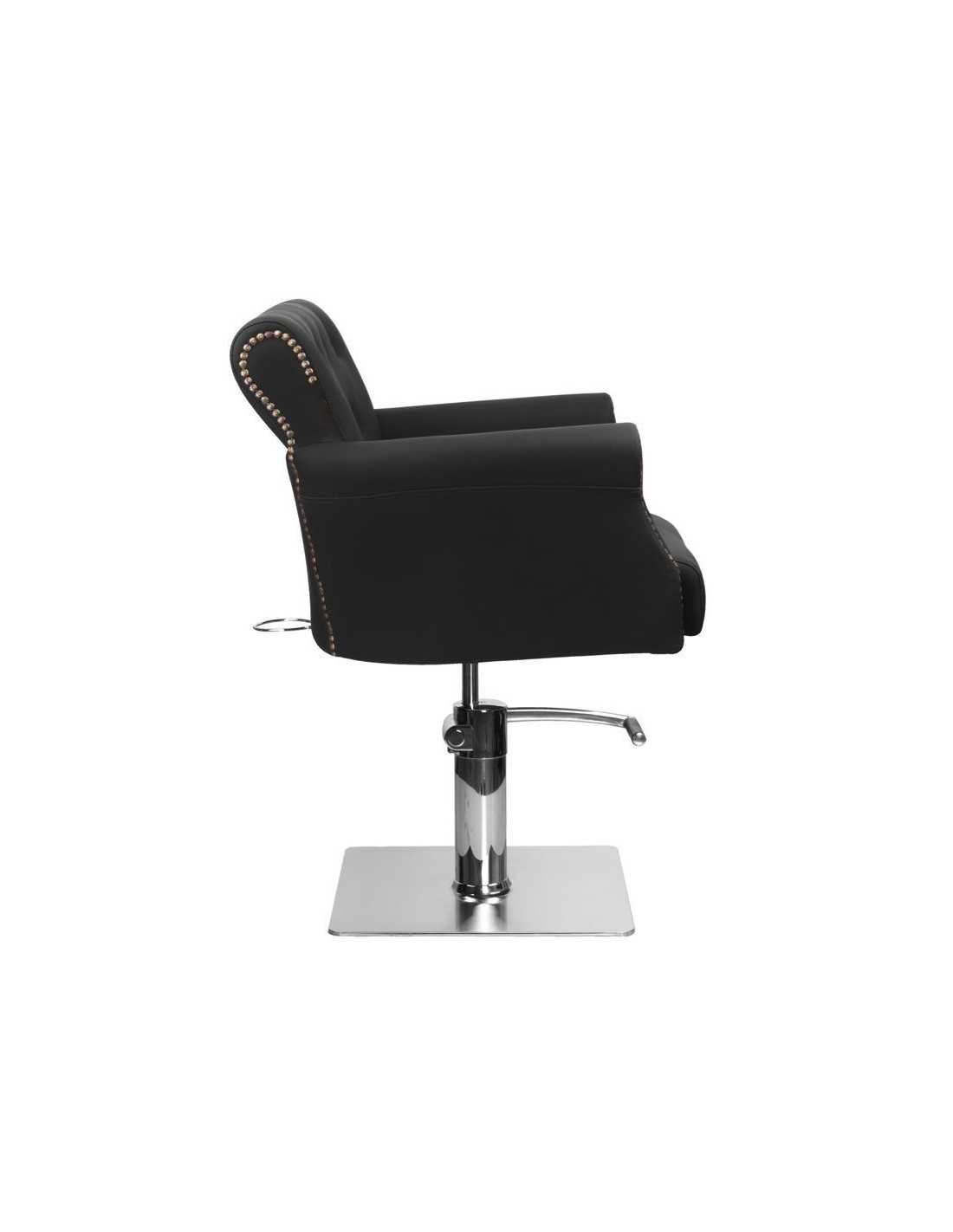 Alberto black upholstered hairdressing chair {attributes}