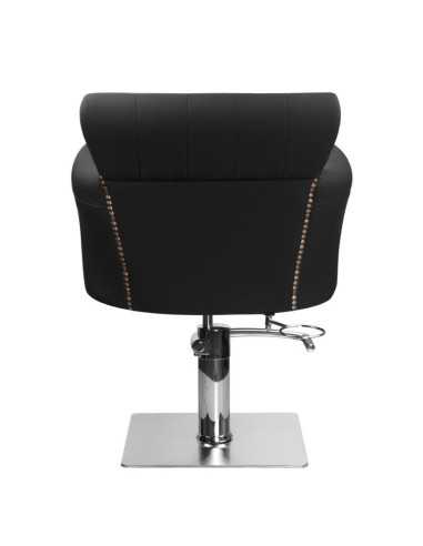 Sillón de peluquería acolchado alberto negro 