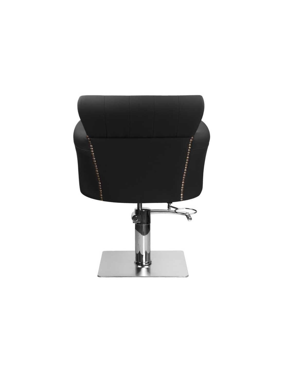 Alberto black upholstered hairdressing chair {attributes}