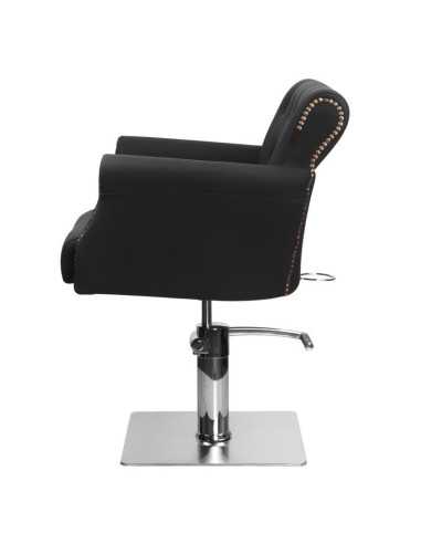 Sillón de peluquería acolchado alberto negro 