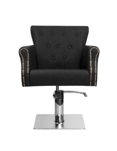 Sillón de peluquería acolchado alberto negro 
