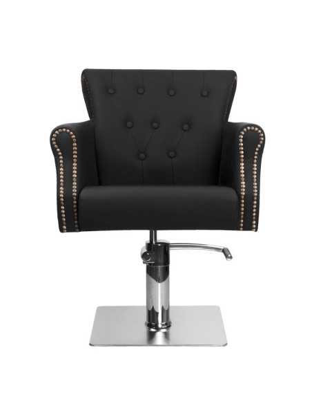 Sillón de peluquería acolchado alberto negro 