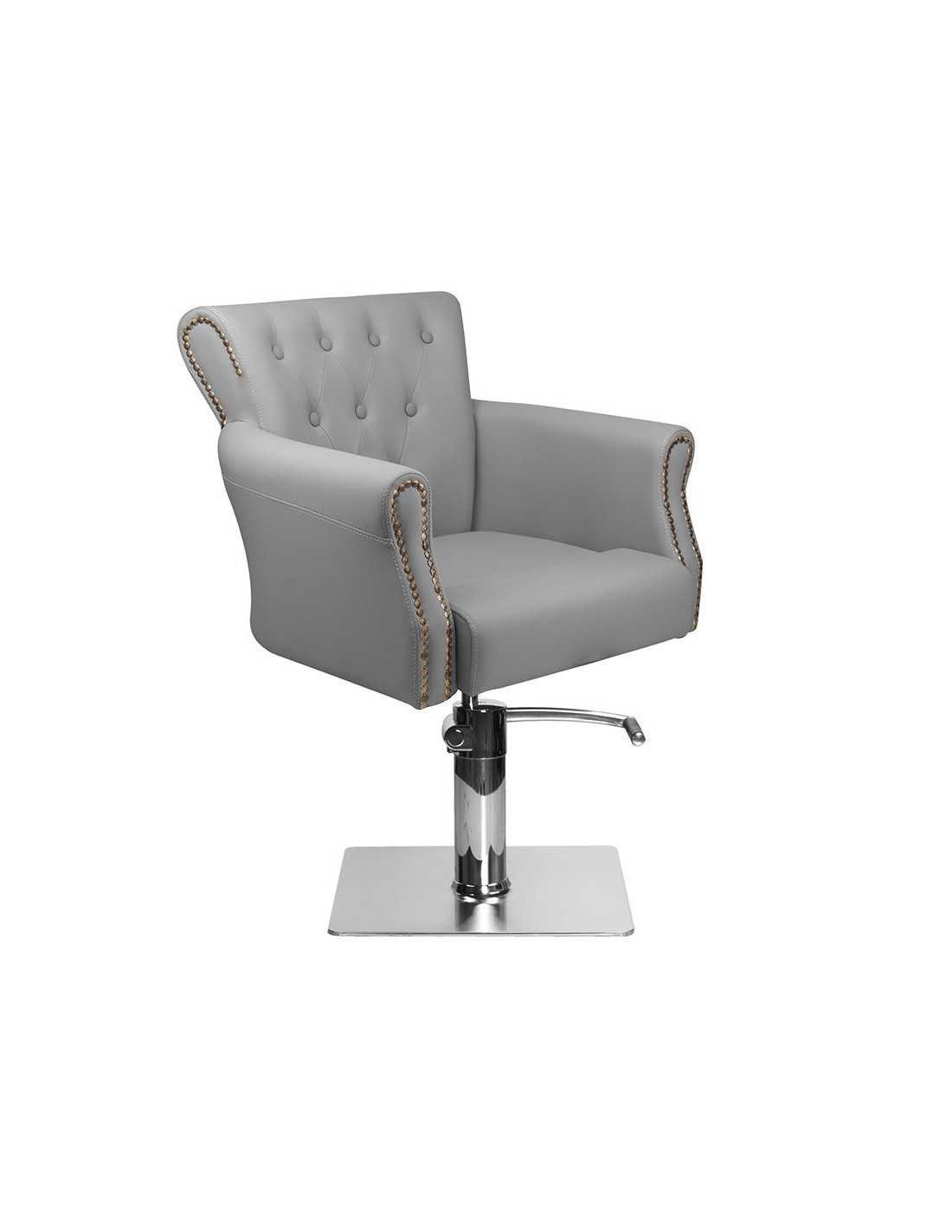 Alberto grey upholstered hairdressing chair {attributes}