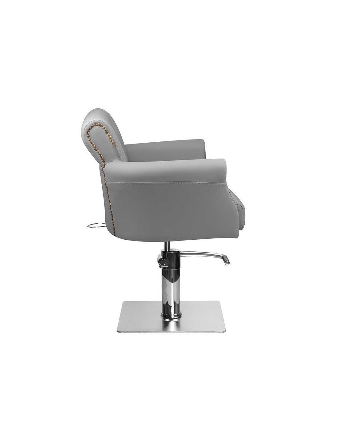 Alberto grey upholstered hairdressing chair {attributes}