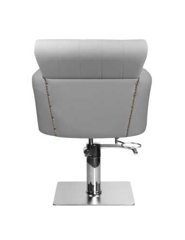Sedia da parrucchiere imbottita alberto grey 