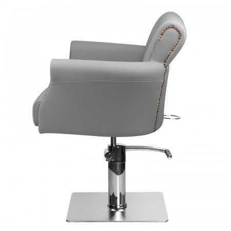 Fauteuil de coiffure capitonner alberto gris {attributes}