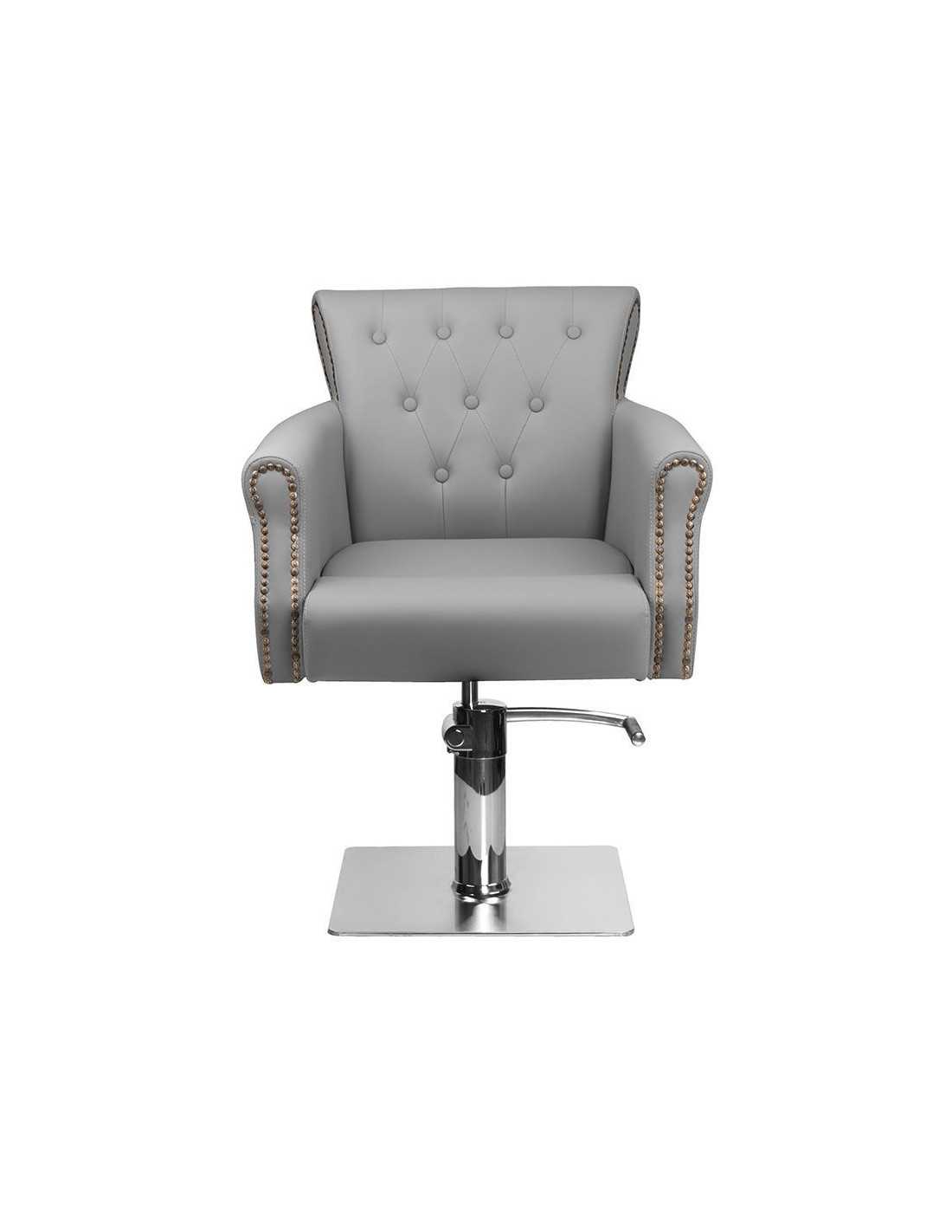 Alberto grey upholstered hairdressing chair {attributes}