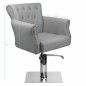 Padded hairdressing chair alberto gray