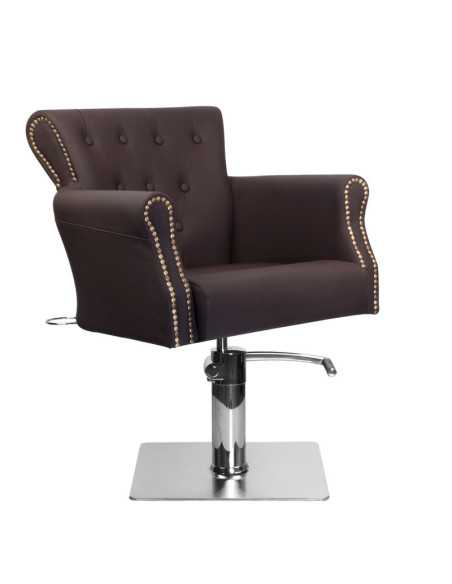 Sillón de peluquería marrón 