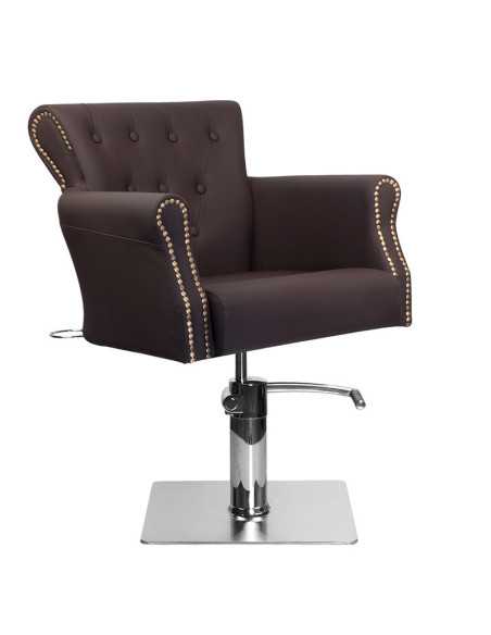 Sillón de peluquería marrón 