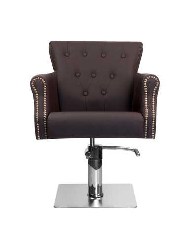Sedia da parrucchiere marrone 