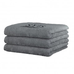 Syis badstof handdoek met logo 70 x 140 - grijs