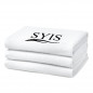 Serviette éponge Syis avec logo 70 x 140 - blanc