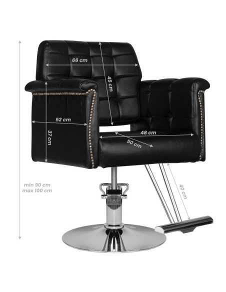 Sillón de peluquería pavi negro 