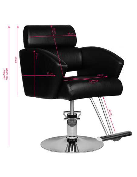 Fauteuil de coiffure accera noir 