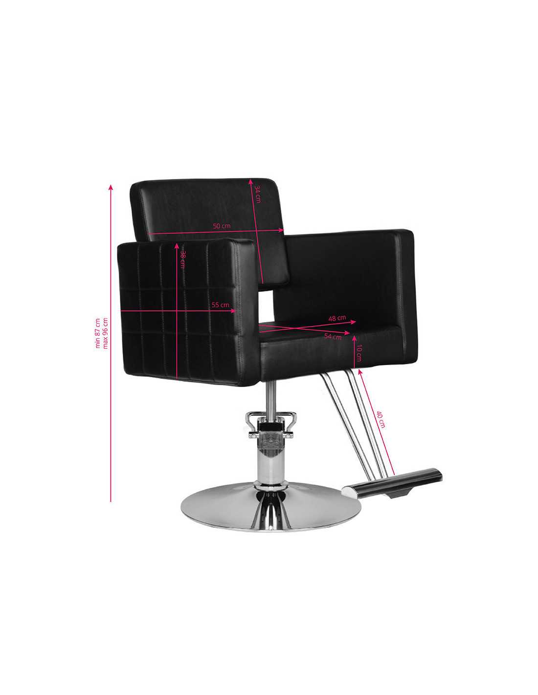 Cassoria black hairdressing chair {attributes}