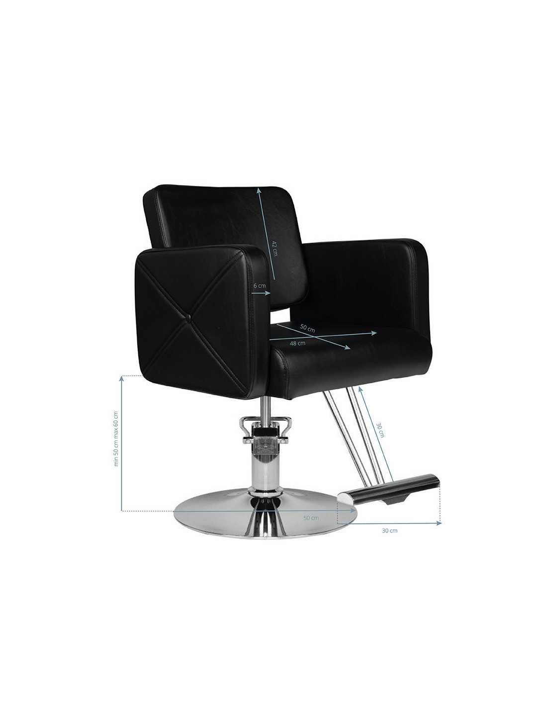Brescia black hairdressing chair {attributes}
