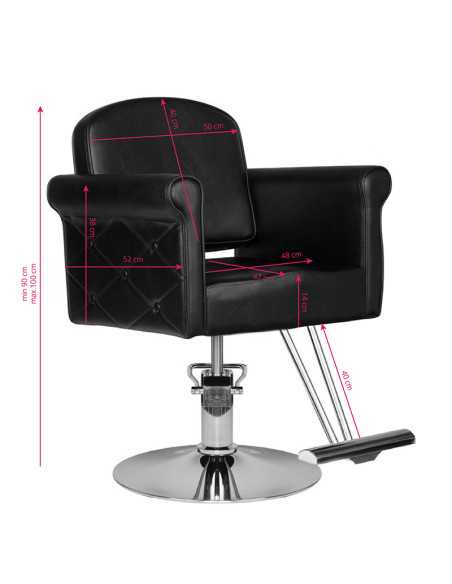Sillón de estilo foligno negro 