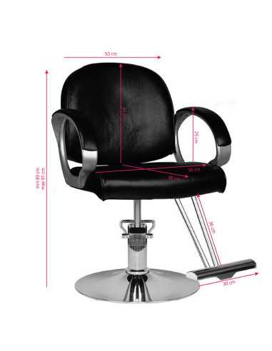 Spezia black hairdressing chair {attributes}