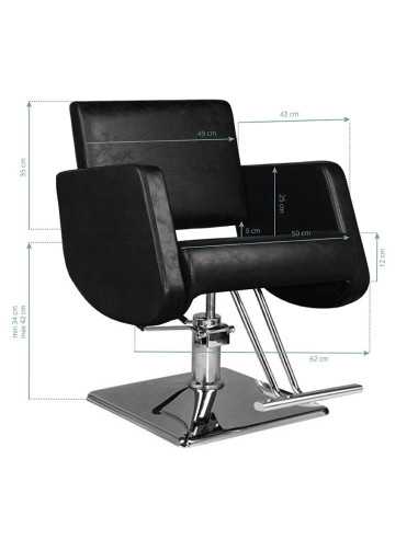 Chieti schwarzer Friseurstuhl {attributes}