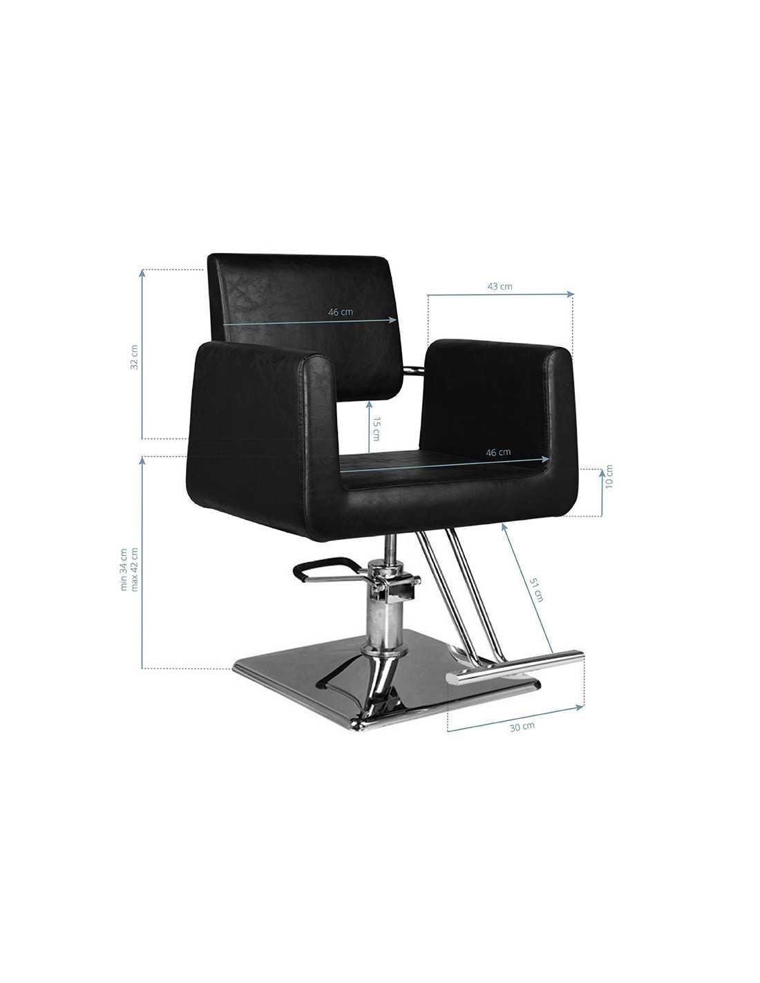 Imperia black hairdressing chair {attributes}