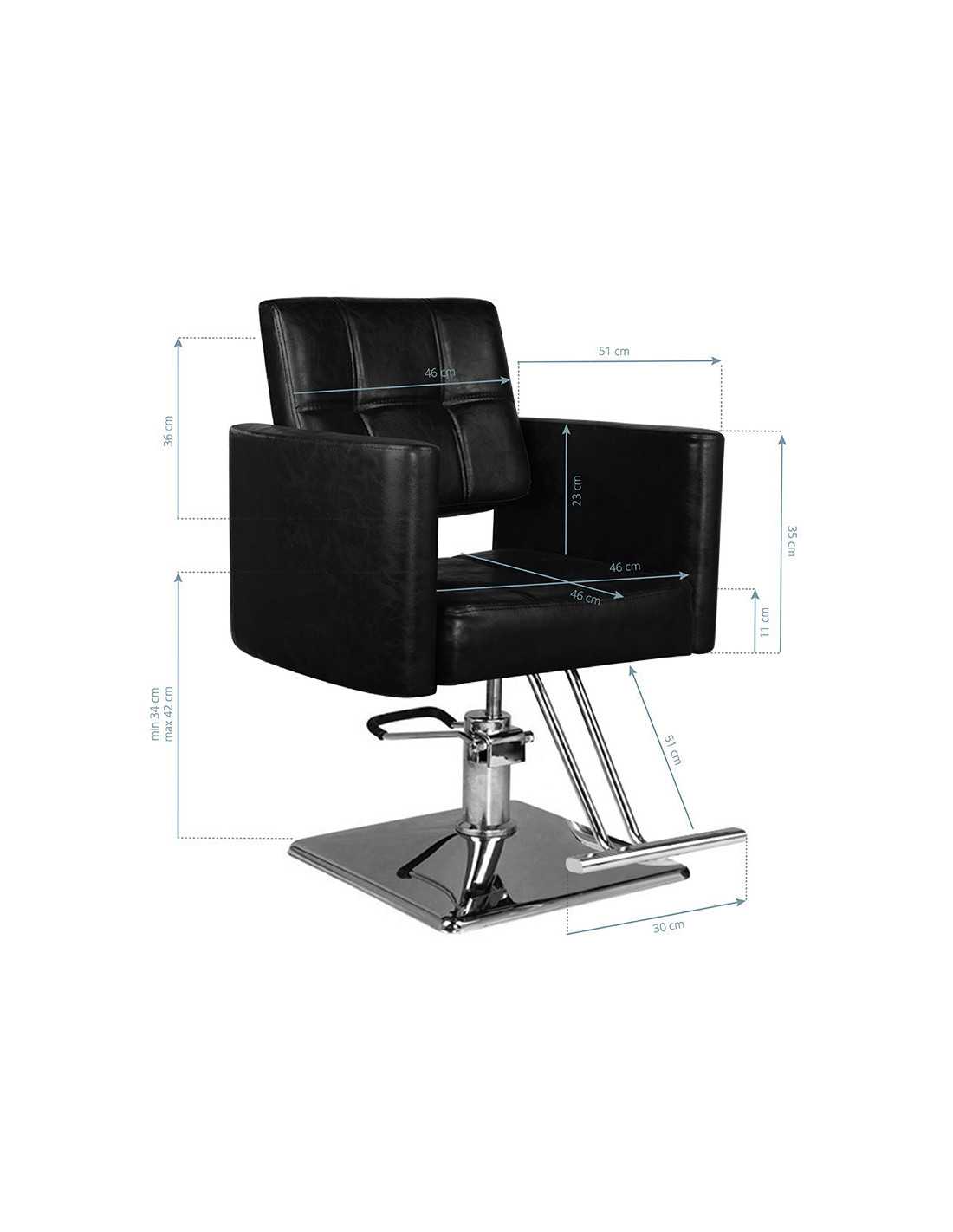 Black hairdressing chair {attributes}