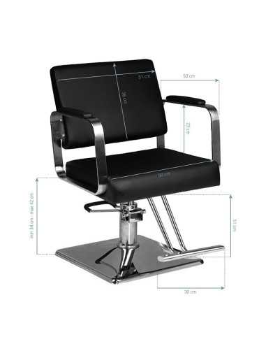 Manarola schwarzer Friseurstuhl {attributes}