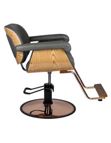 Tuluza Friseurstuhl aus schwarzem Holz {attributes}