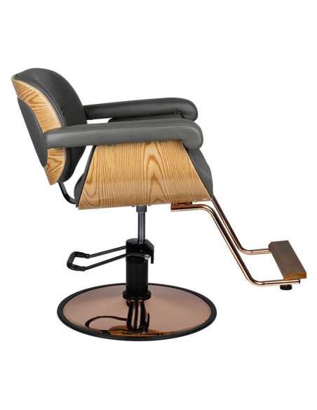Fauteuil de coiffure tuluza noir bois {attributes}