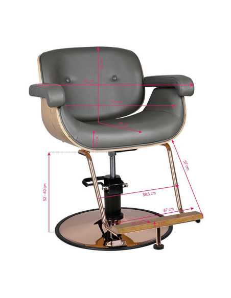 Fauteuil de coiffure tuluza noir bois {attributes}