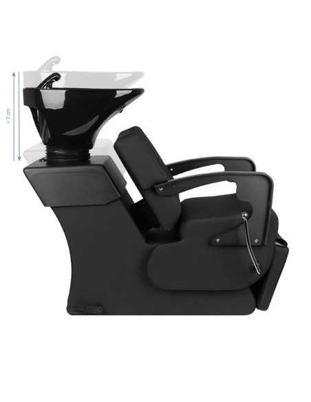 Lavaggio parrucchiere Gabbiano C37 nero regolabile 