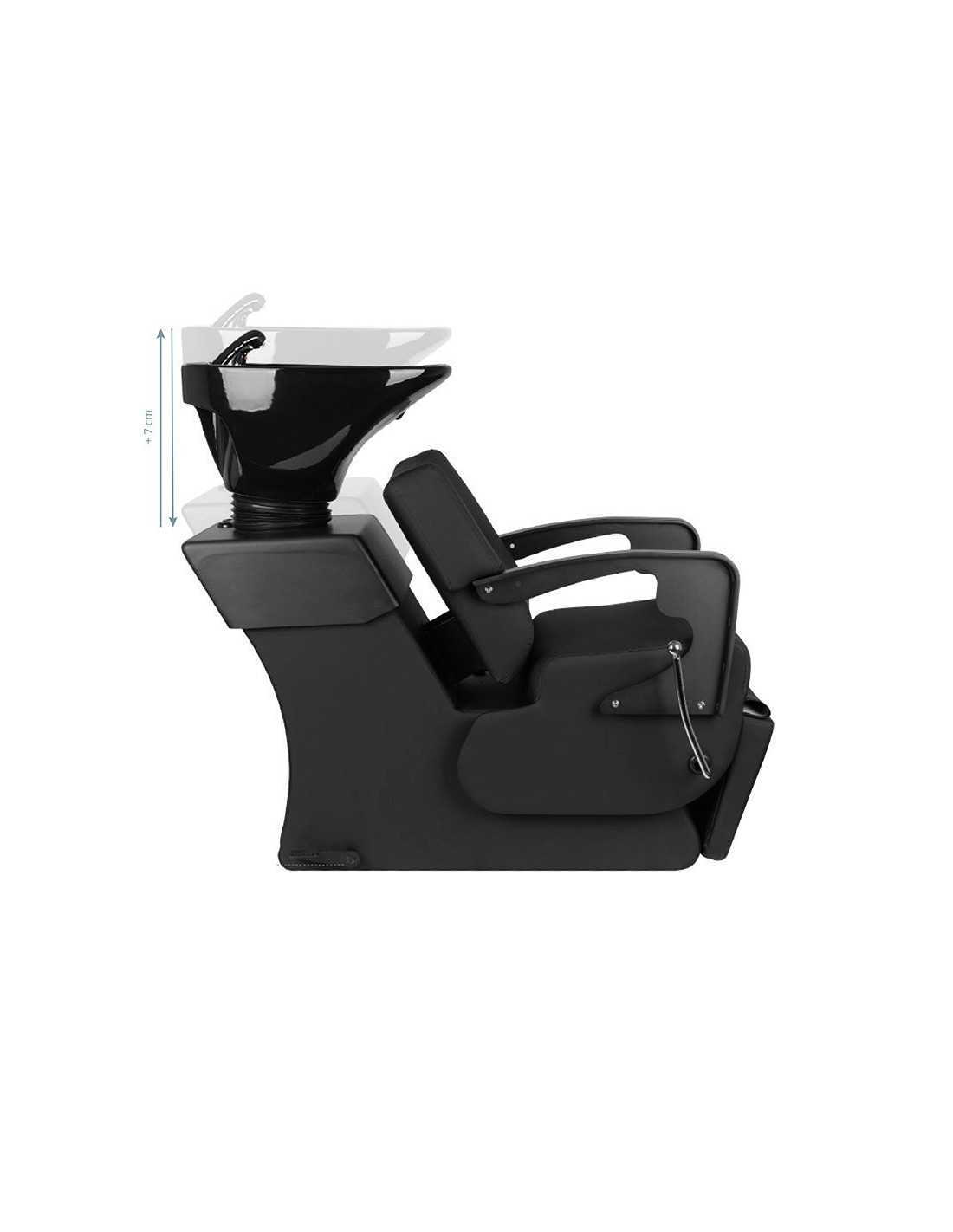 Lavacabezas de peluquería Gabbiano C37 negro ajustable