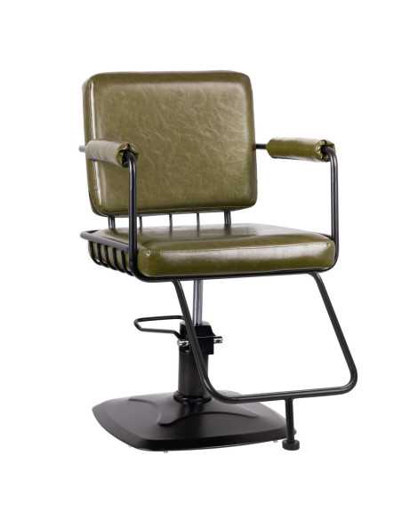Gabbiano hairdressing chair Catania Loft green 