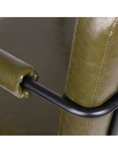 Sillón de peluquería Gabbiano Catania Loft verde 