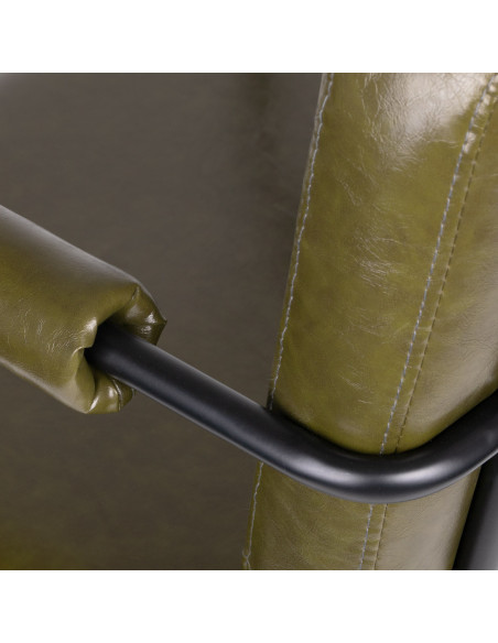 Gabbiano hairdressing chair Catania Loft green 