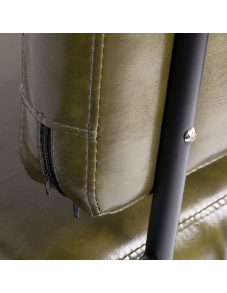 Gabbiano hairdressing chair Catania Loft green 